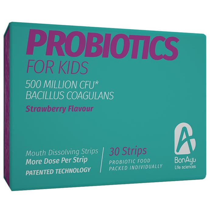 BonAyu Probiotics for Kids Mouth Dissolving Strip with Real Cocoa