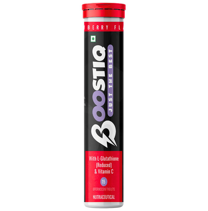 Boostiq with L-Glutathione (Reduced) & Vitamin C Effervescent Tablet Strawberry