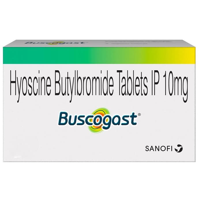 Buscogast Hyoscine Butylbromide Tablets IP 10mg | For Abdomen Pain, Cramps & Spasms