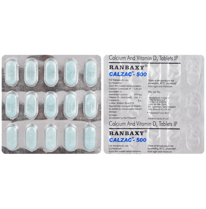 Calzac 500mg/250IU Tablet
