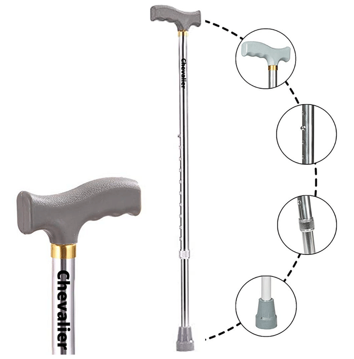 Chevalier Adjustable Walking Stick Aluminium Grey