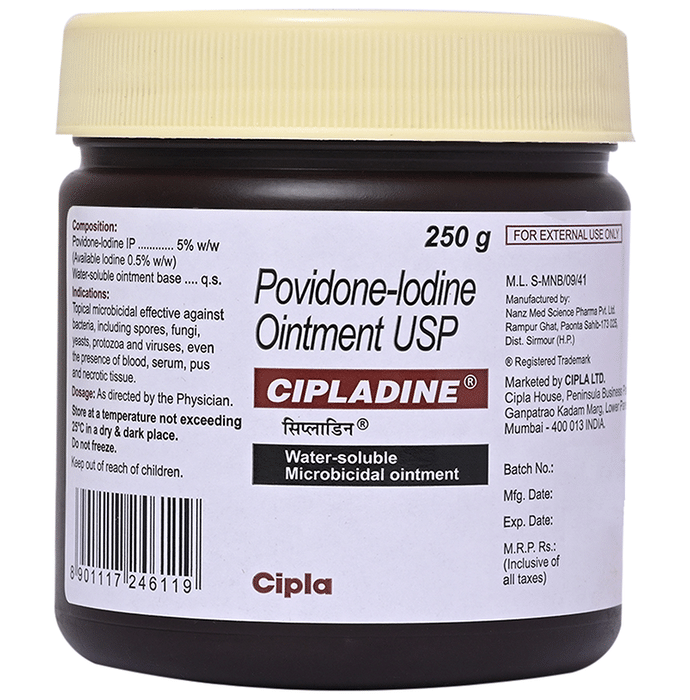 Cipladine Water-Soluble Microbicidal Povidone-lodine Ointment