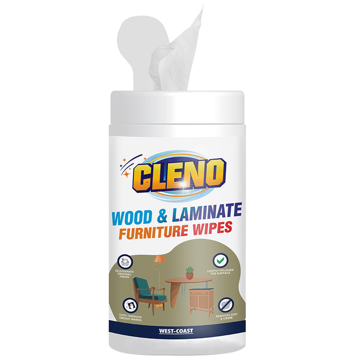 Cleno Wood & Laminate Furniture Wipes (50 Each)