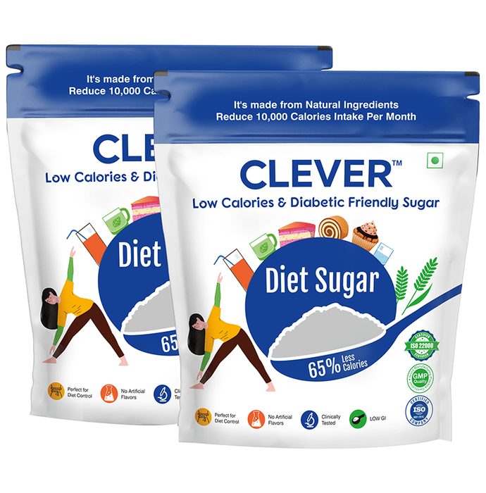 Clever Low Calories & Diabetic Friendly Diet Sugar (500gm Each)