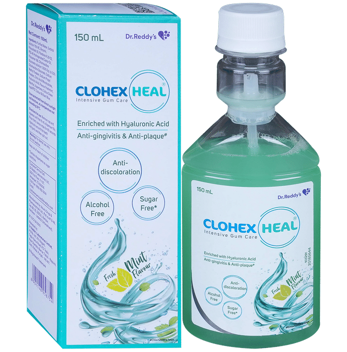 Clohex Heal Mouth Wash Mint Alcohol & Sugar Free