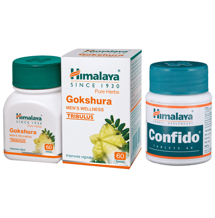 Combo Pack of Himalaya Confido Tablet & Himalaya Wellness Pure Herbs Gokshura Tablet (60 Each)