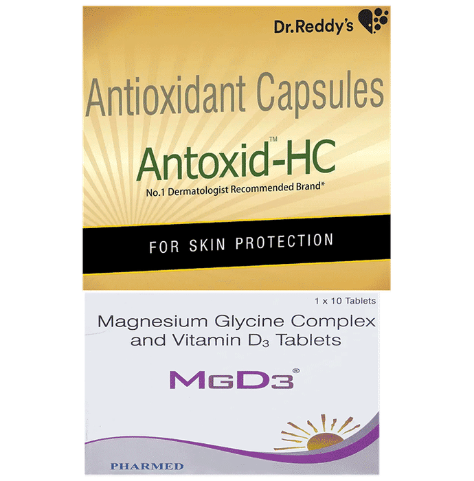 Combo Pack of MGD3 Tablet (10) & Antoxid -HC Capsule (30)