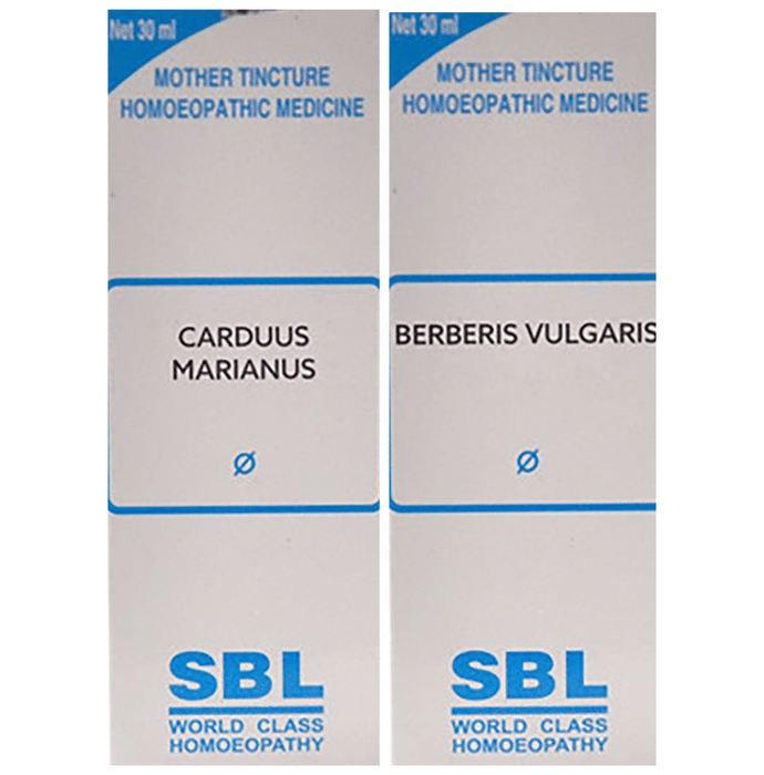 Combo Pack of SBL Berberis Vulgaris Mother Tincture Q & SBL Carduus Marianus Mother Tincture Q (30ml Each)