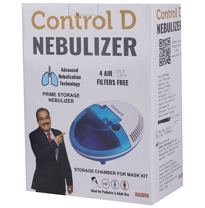 Control D Prime Nebulizer with Complete Mask Kit Blue
