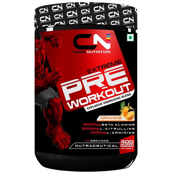 Core Nutrition Extreme Pre Workout Powder Orange