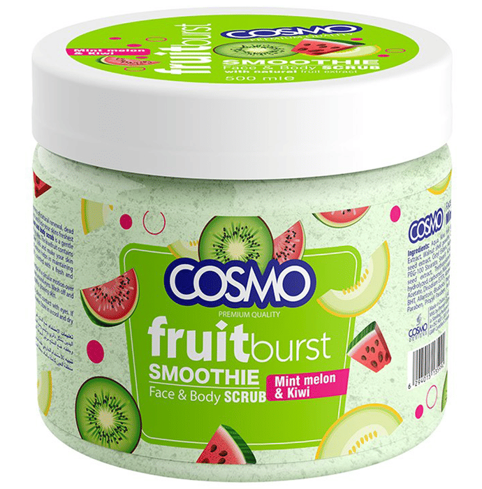 Cosmo Fruit Burst Smoothie Face & Body Scrub Mint Melon & Kiwi