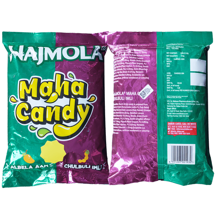 Dabur Hajmola Maha Candy Aam Imli | Tasty, Chatpata Digestive Tablets | For Digestion, Acidity