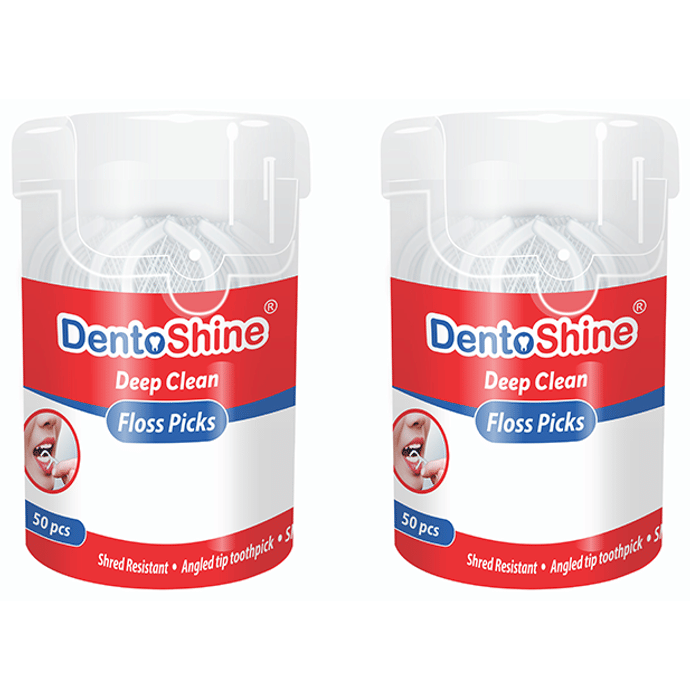 DentoShine Deep Clean Floss Picks (50 Each)