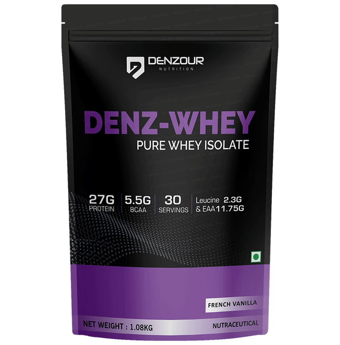Denzour Nutrition Denz-Whey Pure Whey Isolate Powder French Vanilla