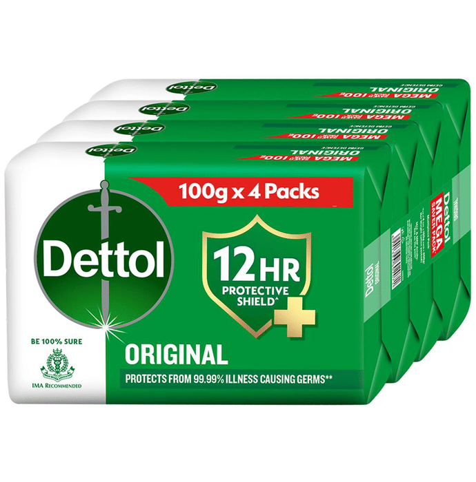 Dettol Original Germ Protection Mega Saver Pack of Bathing Soap Bar (100gm Each)