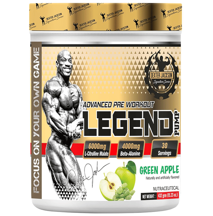 Dexter Jackson Legend Pump Advanced Pre Workout Powder Green Apple