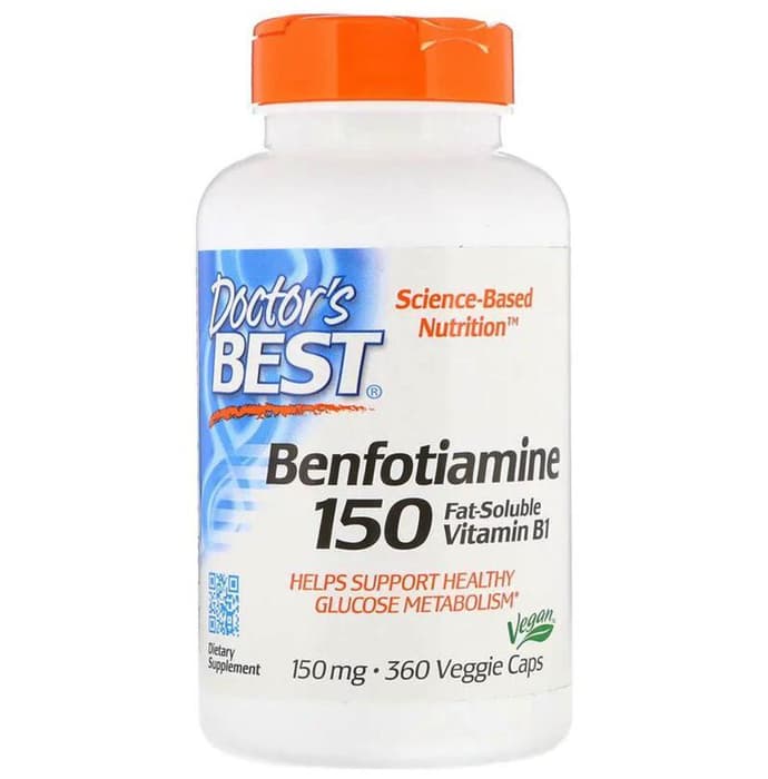 Doctor's Best Benfotiamine 150 with Benfopure Veggie Capsule | For Glucose Metabolism