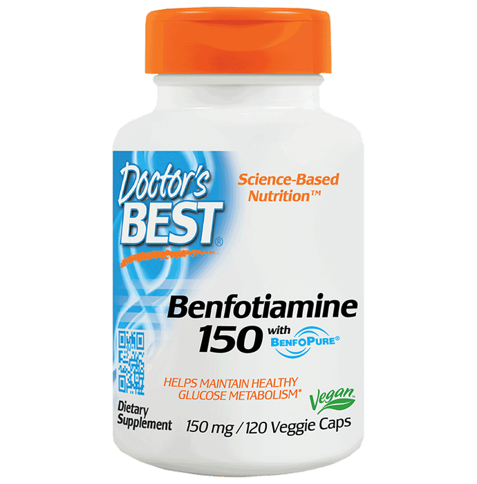 Doctor's Best Benfotiamine 150 with Benfopure Veggie Capsule | For Glucose Metabolism