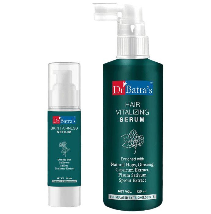 Dr Batra's Combo Pack of Hair Vitalizing Serum 125ml and Skin Fairness Serum 50gm