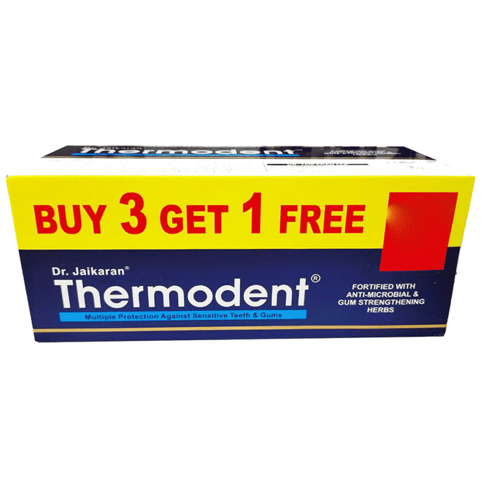 Dr Jaikaran Thermodent Toothpaste (100gm Each) Buy 3 Get 1 Free
