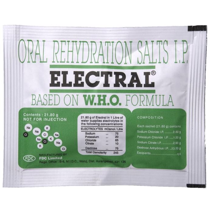Electral Powder | ORS for Replenishing Body Fluids & Electrolytes | For Stomach Care