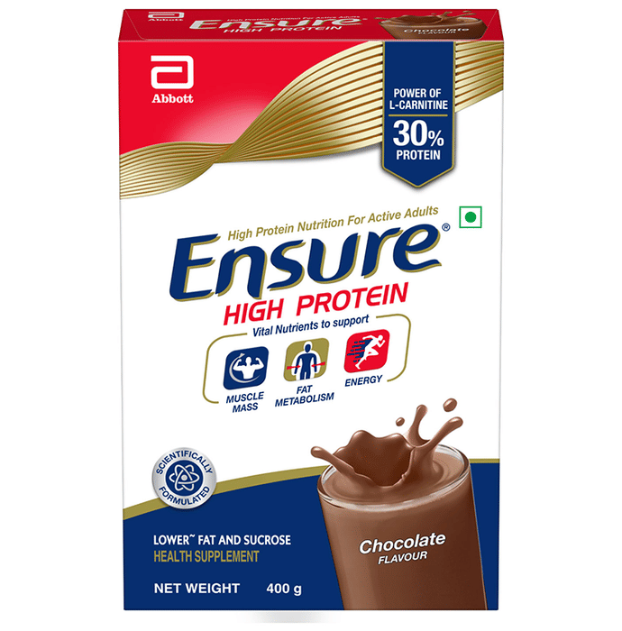 Ensure High Protein Drink for Physically Active Adults | Powder Chocolate