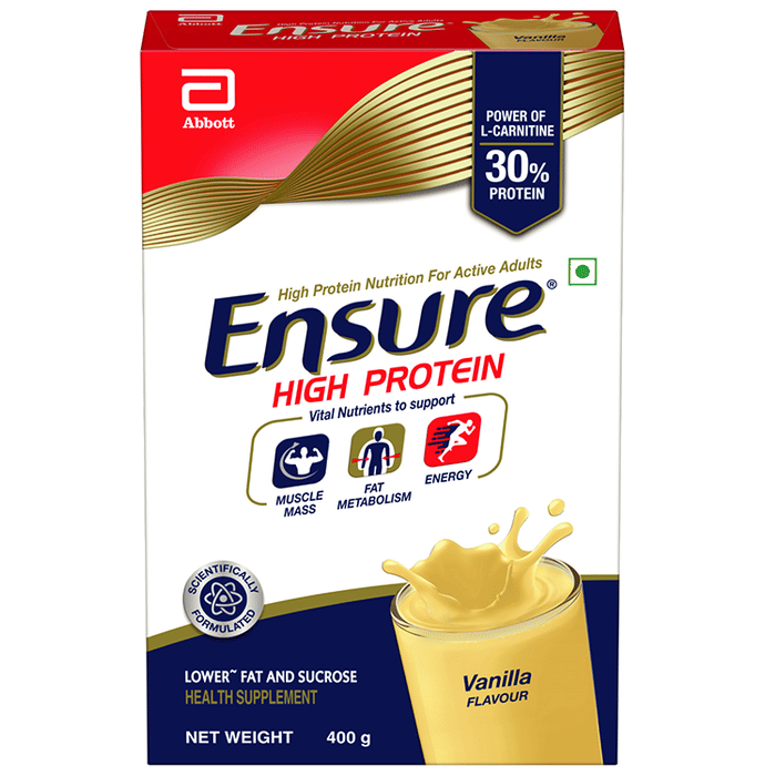 Ensure High Protein Drink for Physically Active Adults | Powder Vanilla