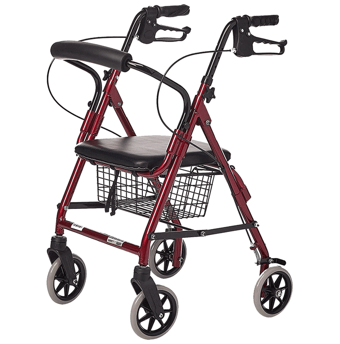 Entros SC5001 Premium Quality Aluminum Light Weight Rollator with Seat & Wheel