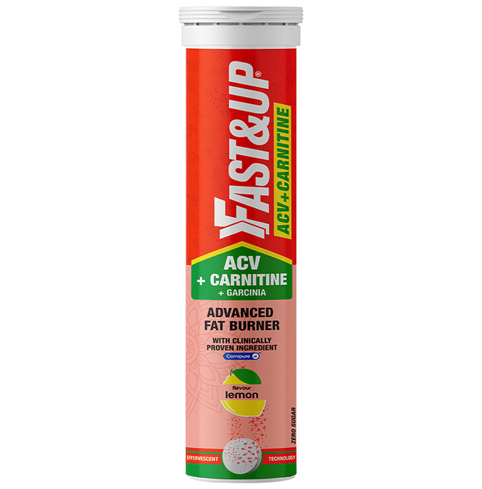 Fast&Up ACV + Carnitine Advance Fat Burner Effervescent Tablet Lemon