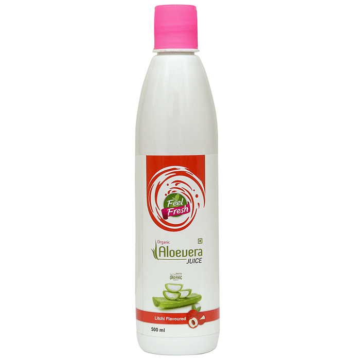 Feel Fresh Organic Aloevera Juice Litchi