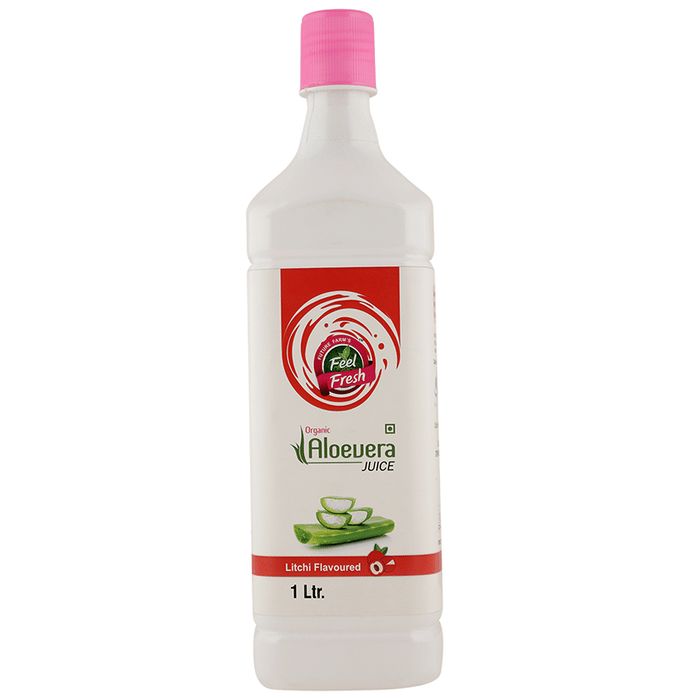 Feel Fresh Organic Aloevera Juice Litchi