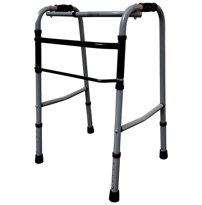 Fidelis Healthcare Portable Height Adjustable Foldable Walker Grey