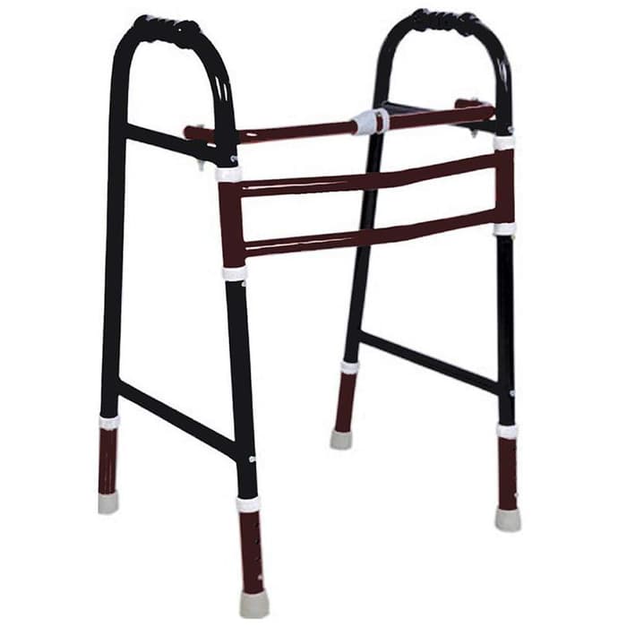 Fidelis Healthcare Portable Height Adjustable Foldable Walker Red