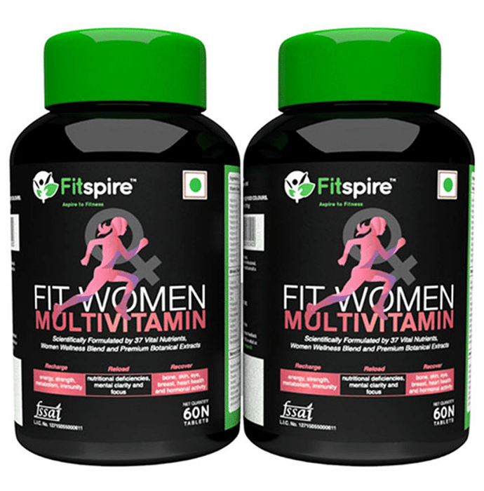 Fitspire Fit Women Multivitamin Immunity Booster with 37 Vital Nutrients Tablet (60 Each)