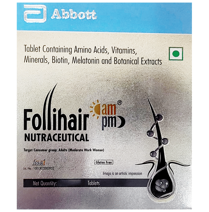 Follihair Follihair AM PM Tablet | Gluten-Free | Mineral Blend | Supports Hair Health