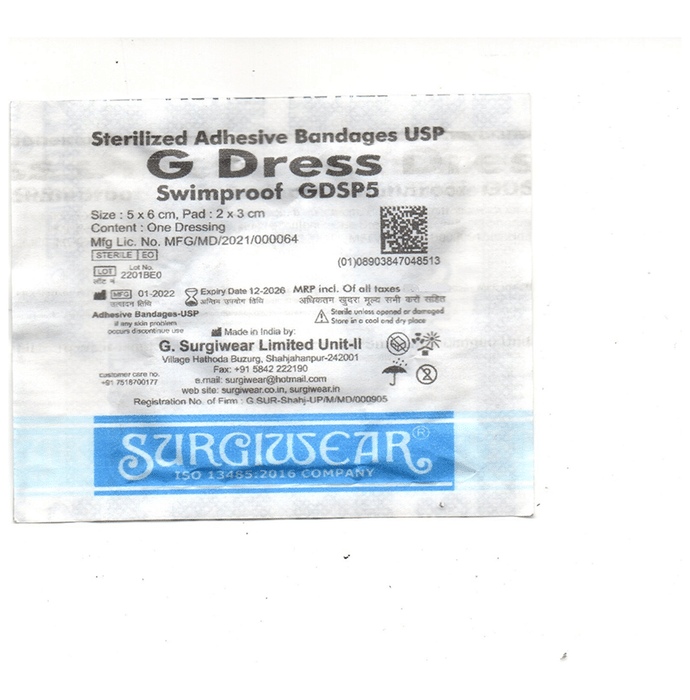 G Dress GDSP5 Swimproof Bandage 5cm x 6cm
