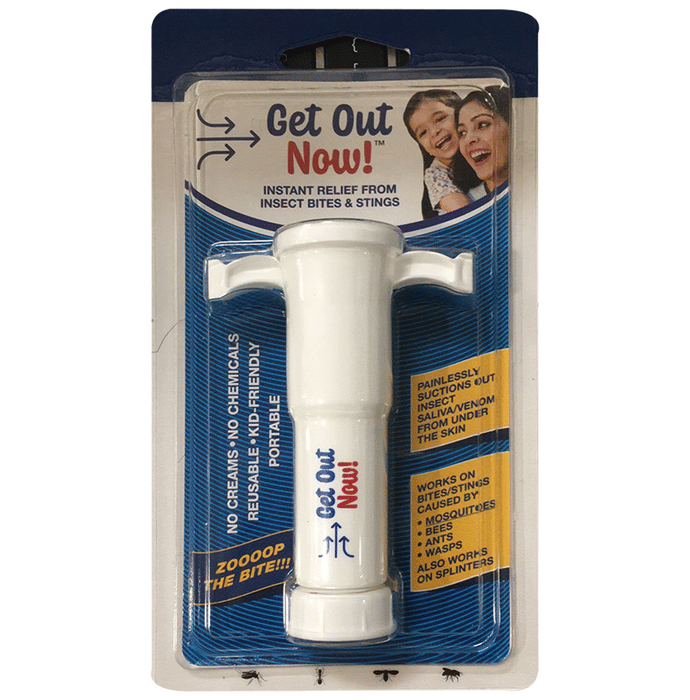 Get Out Now! Insect Bite Suction Device White