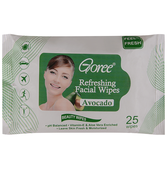 Goree Refreshing Facial Wipes Avocado