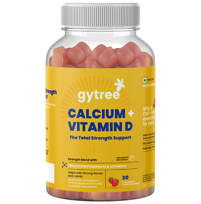 Gytree Calcium + Vitamin D Gummies Strawberry