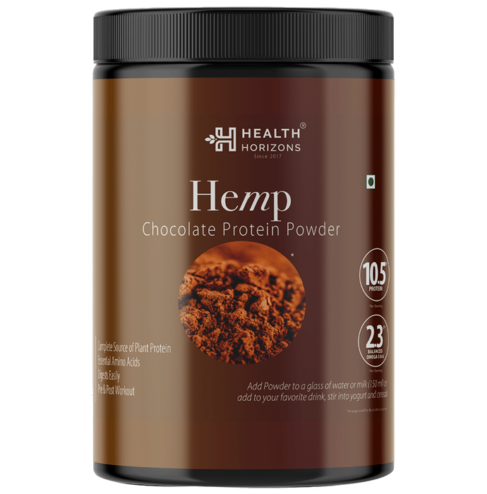 Health Horizons Hemp Protein Powder (500gm Each) for Lean Muscles Chocolate