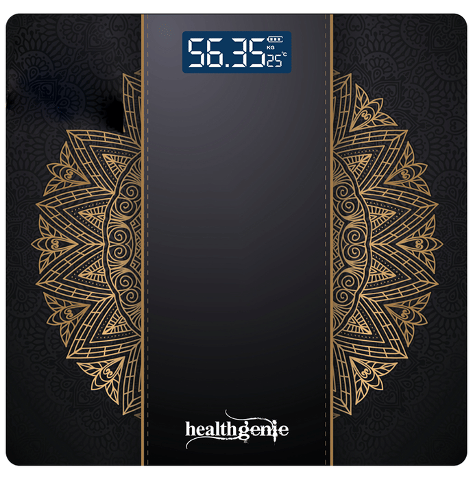Healthgenie Digital Weight Machine Thick Tempered Glass LCD Display Grey 93 Festive