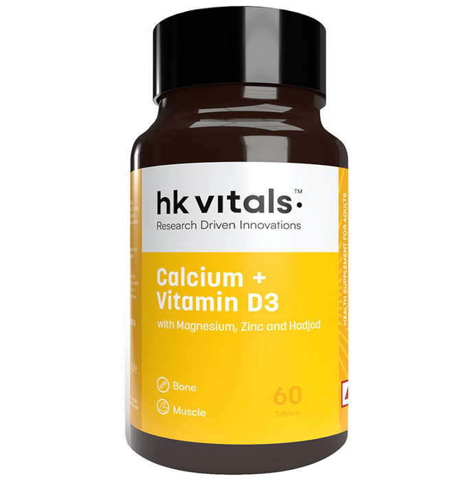 Healthkart HK Vitals Calcium | Multimineral Tablet with Vitamin D3 for Bone & Joint Health