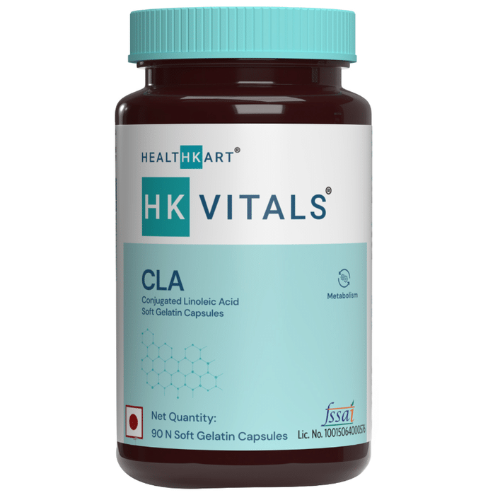 Healthkart HK Vitals CLA (Conjugated Linoleic Acid) 1000mg for Metabolism | Soft Gelatin Capsule