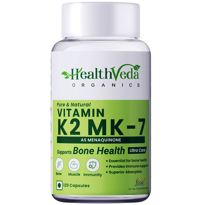 HealthVeda Pure & Natural Vitamin K2 MK 7 Capsule