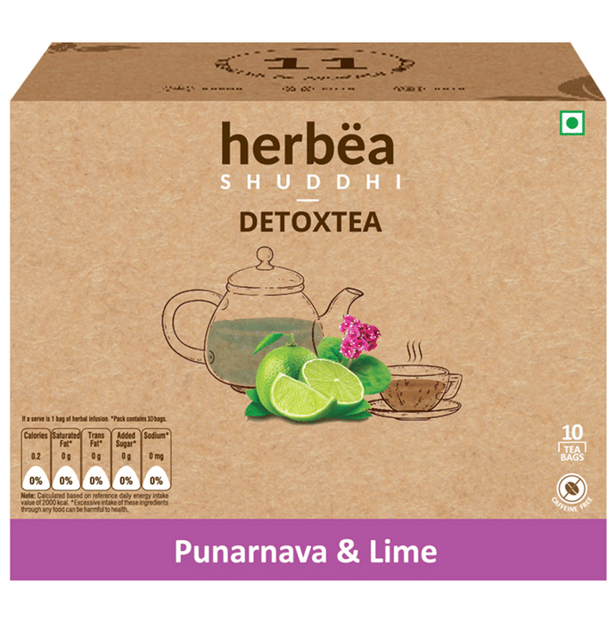 Herbea Detoxtea Tea Bag (1.5gm Each) Punarnava & Lime