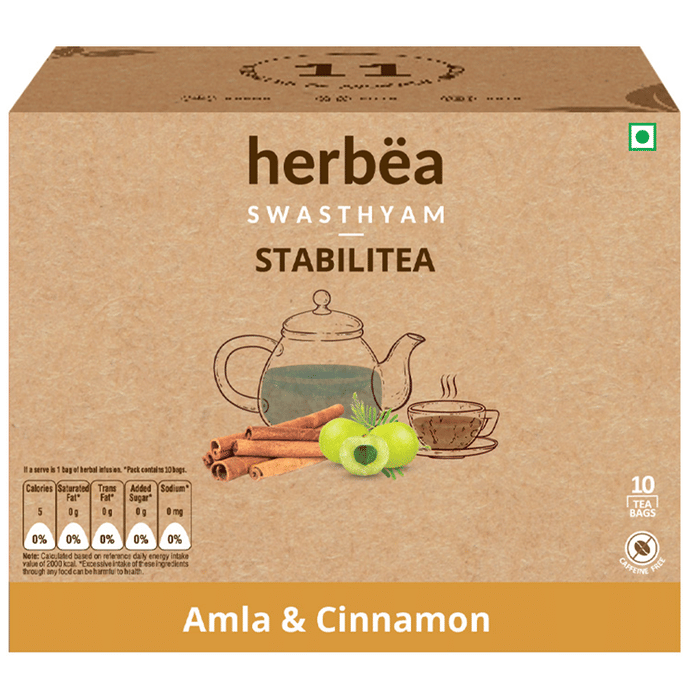 Herbea Stabilitea Tea Bag (1.5gm Each) Amla & Cinnamon