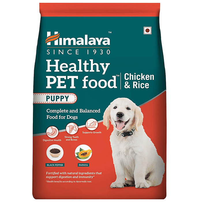 Himalaya Healthy Pet Food for Puppy's Digestion, Growth, Strong Teeth & Bones | Chicken & Rice