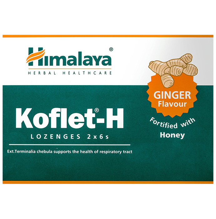 Himalaya Koflet H Cough Lozenges|Relieves Cough& Sore Throat I Ginger
