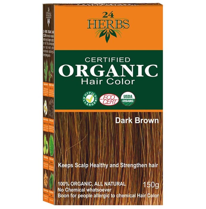 Indus Valley 24 Herbs Organic Hair Color Dark Brown