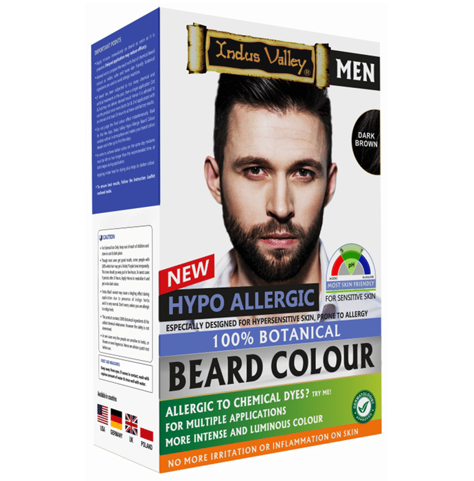 Indus Valley Hypo Allergic Men Beard Colour Dark Brown
